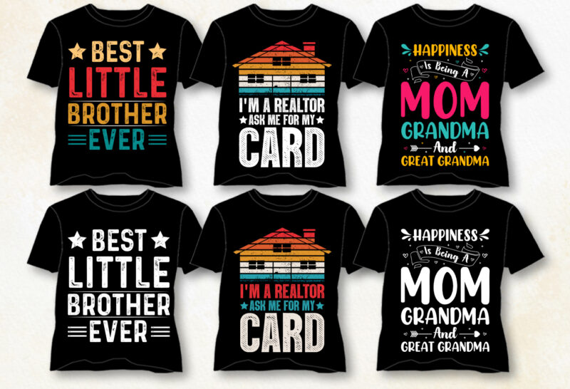 Typography T-Shirt Design Bundle