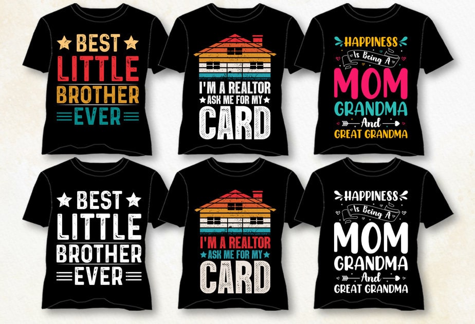 Typography T-Shirt Design Bundle - Buy t-shirt designs