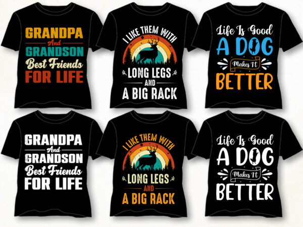 Typography t-shirt design bundle