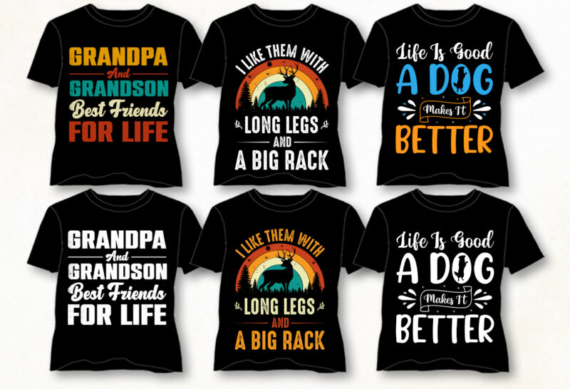 Typography T-Shirt Design Bundle