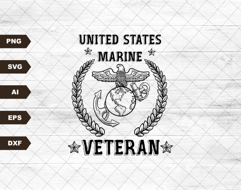 US Marine Veterans Svg | Military Svg | Veteran Png | US flag svg | Soldier Svg | Military Svg | Dxf, jpg, png, eps, svg