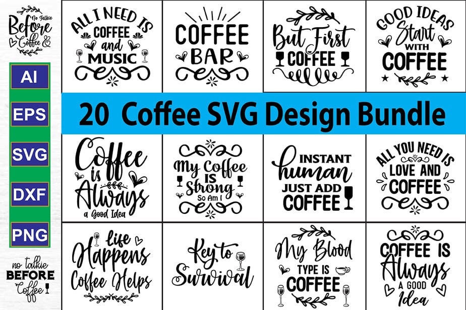 Coffee SVG Bundle - Buy t-shirt designs