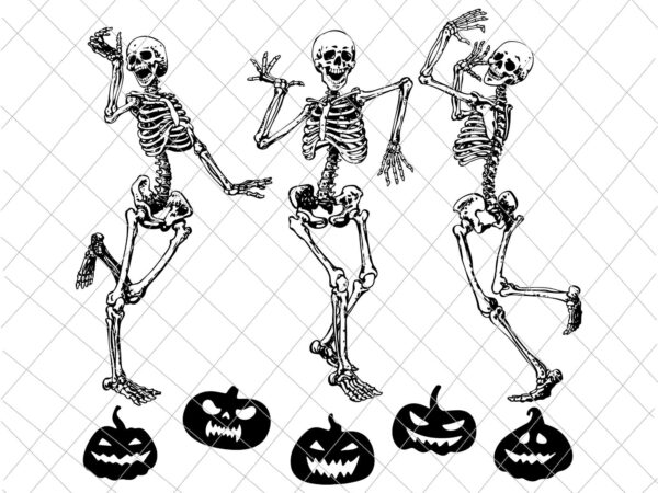 Skeleton halloween dancing svg, skeleton halloween svg, pumpkin skeleton halloween svg, pumpkin halloween svg, skeleton svg t shirt template vector