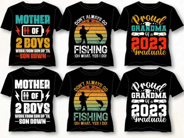 Vintage sunset t-shirt design bundle