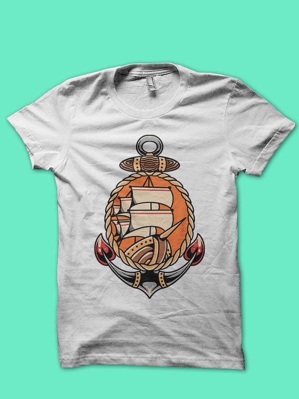 anchor and ship designs Buy t-shirt 