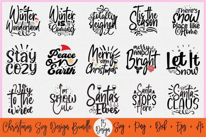 Christmas Svg Design Bundle