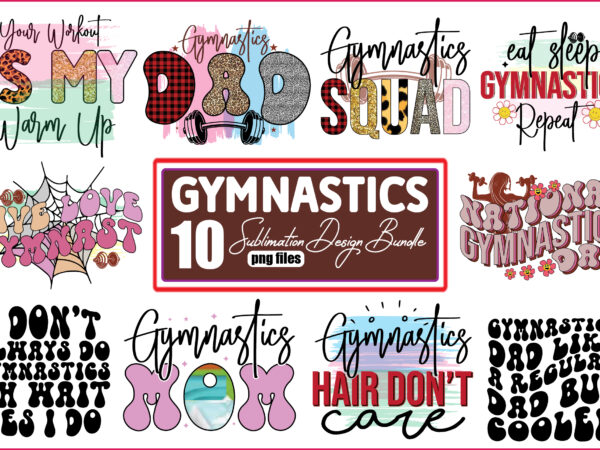 Gymnastics sublimation bundle t shirt design template