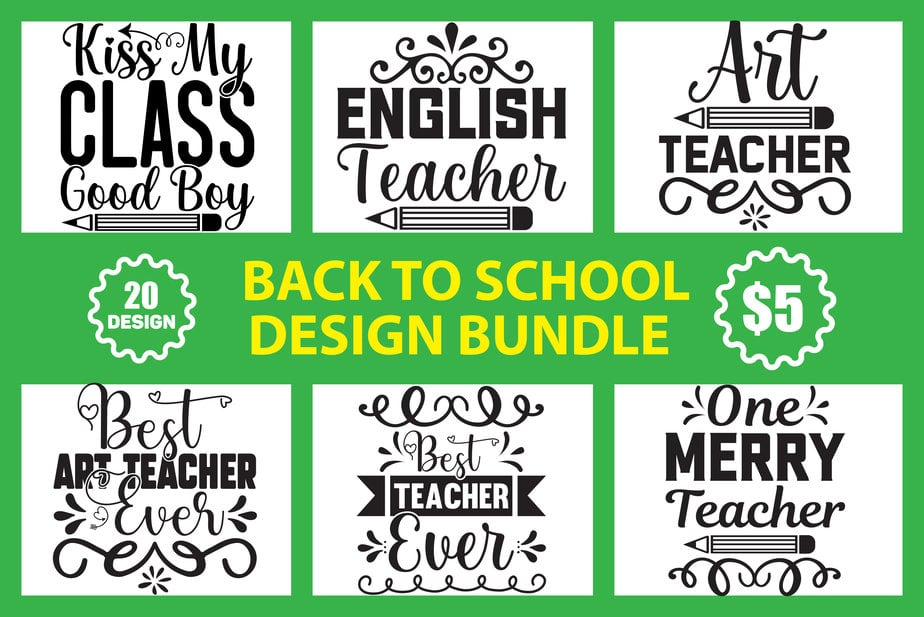 Back to School Design Bundle - Buy t-shirt designs