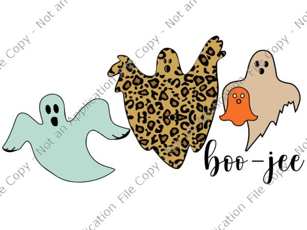 Boo jee leopard funny halloween ghost svg, ghost halloween svg, boo ghost halloween svg t shirt template