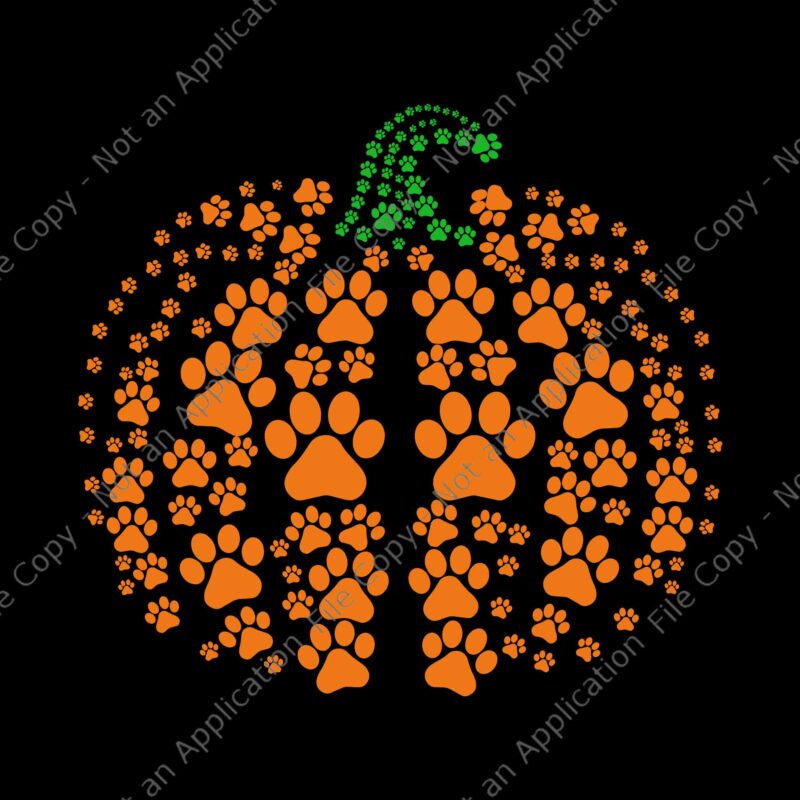 Paws Dog and Cat Pumpkin Svg, Cute Pet Lovers Pumpkin Svg, Paws Dog Svg, Pumpkin Halloween Svg, Halloween Svg