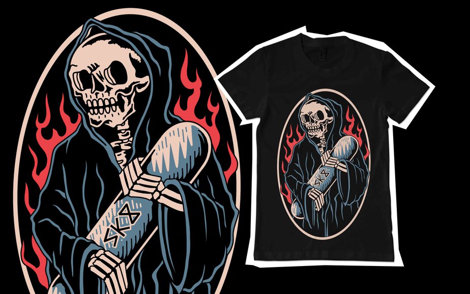 RobbieLousDesigns KC Grim Reaper T-Shirt