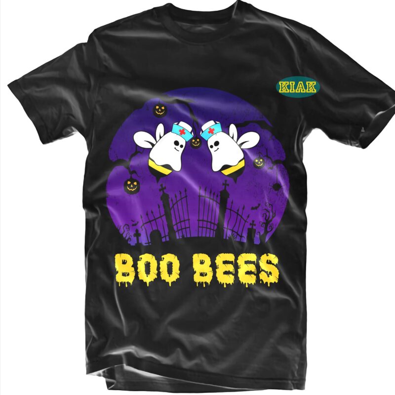 Boo Bees SVG, Boo Bees Nurse Svg, Halloween t shirt design, Halloween Design, Halloween Svg, Halloween Party, Halloween Png, Pumpkin Svg, Halloween vector, Witch Svg, Spooky, Hocus Pocus Svg, Trick