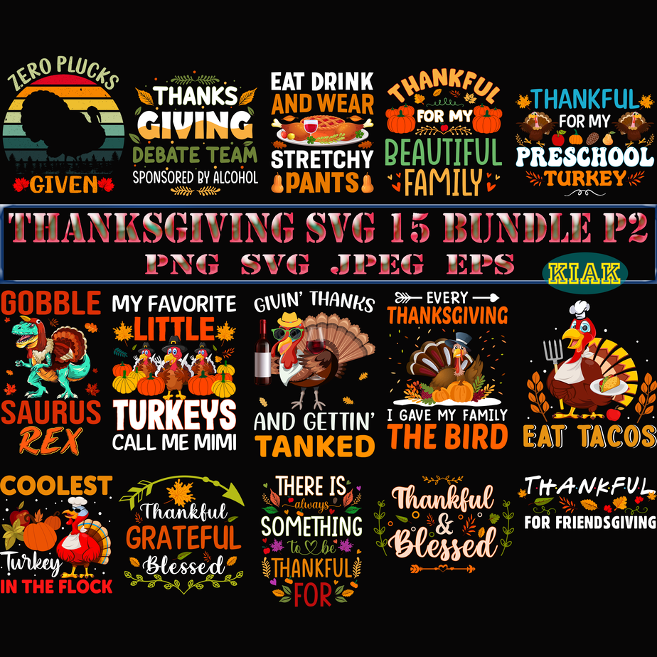 Thanksgiving SVG 15 Bundles Part 2, Bundles Thanksgiving, Bundle