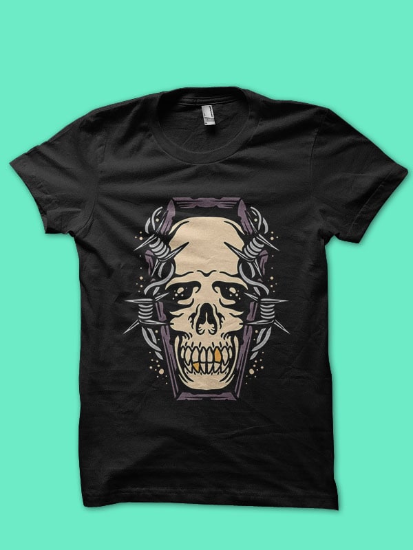 skull in the coffin - Buy t-shirt designs