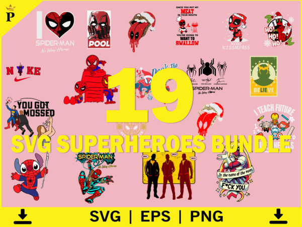 Dead pool svg, spider man svg, superhero svg, avengers svg bundle, avengers svg, cricut, cut files, layered digital vector file, layered files, superhero kids layered svg, superheroes kids vector, clipart,