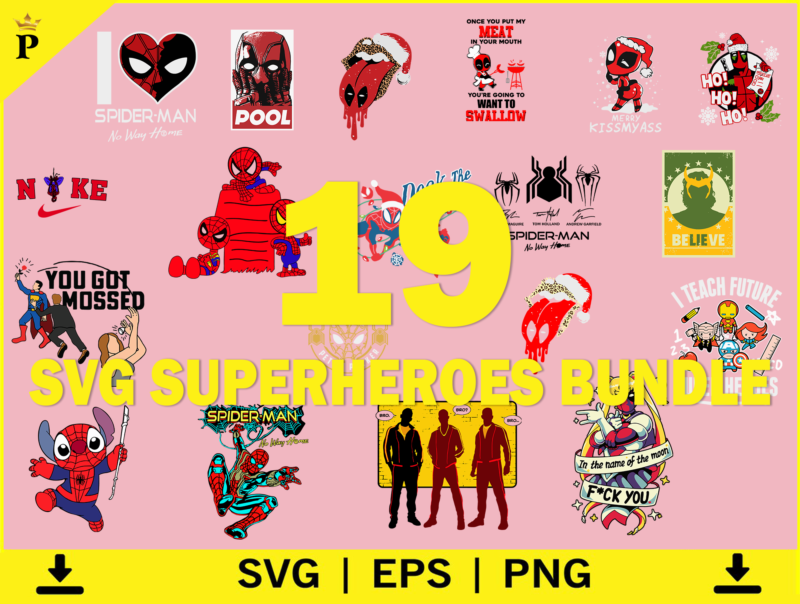 Dead Pool SVG, Spider Man SVG, Superhero svg, Avengers Svg Bundle, Avengers Svg, Cricut, Cut Files, Layered Digital Vector File, Layered Files, Superhero Kids Layered Svg, Superheroes Kids vector, Clipart,