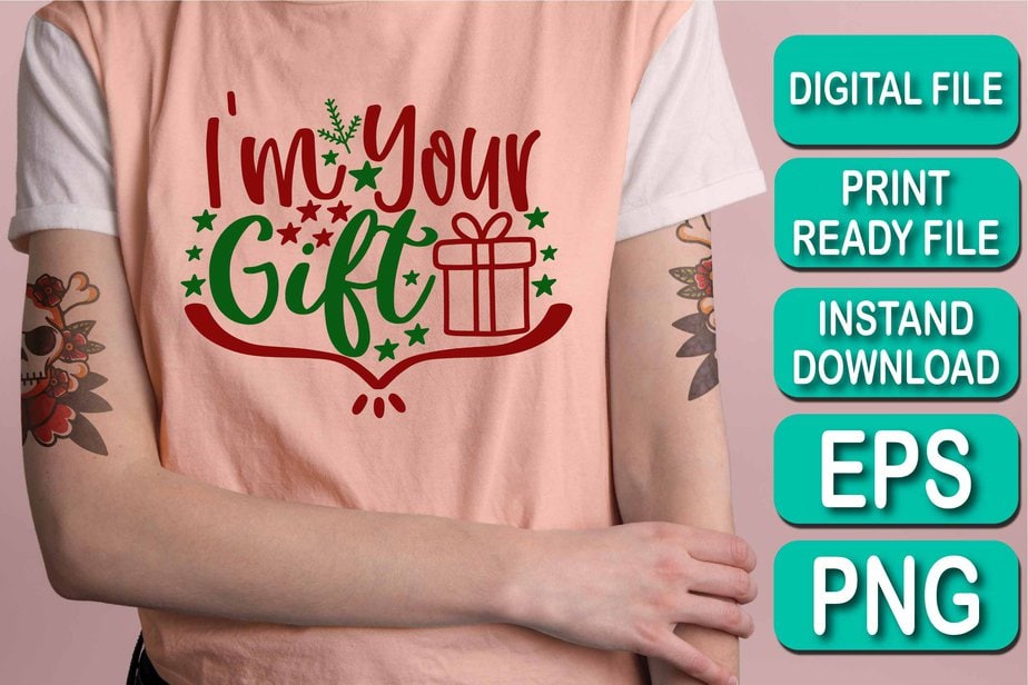 Best Christmas Holiday Gift Vector T-shirt Design Template for