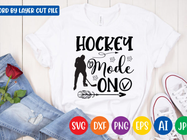 Hockey mode on svg vector t-shirt design