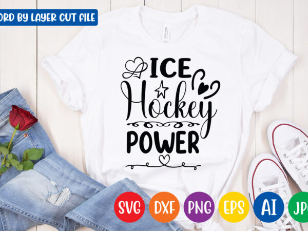 Ice hockey power svg vector t-shirt design