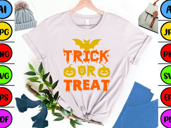 Trick or treat t shirt designs for sale