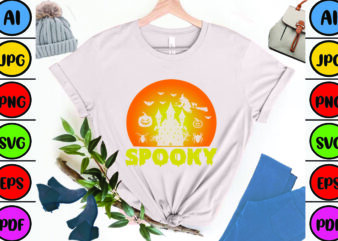 Spooky t shirt template vector