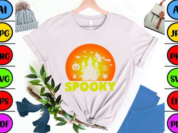 Spooky t shirt template vector