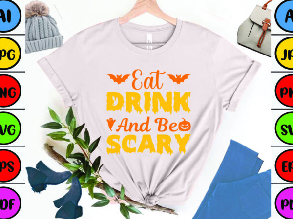 Eat drink and be scary vector clipart