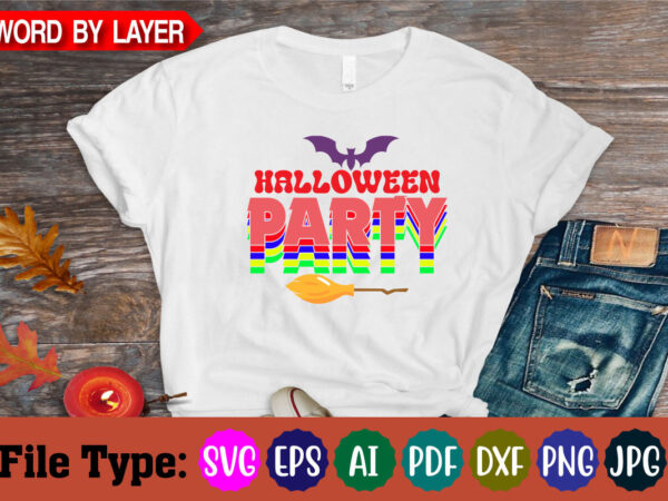 Halloween party svg cut file graphic t shirt