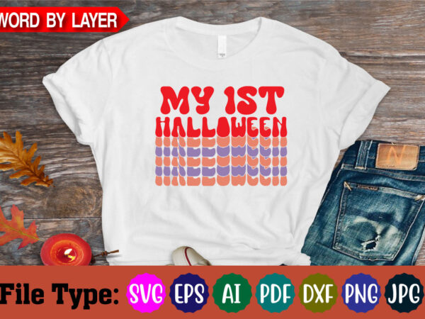 My 1st halloween svg cut file t shirt designs for sale