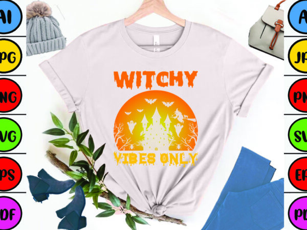 Witchy vibes only t shirt design for sale