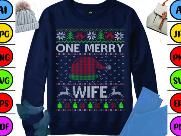 One merry wife t shirt design online