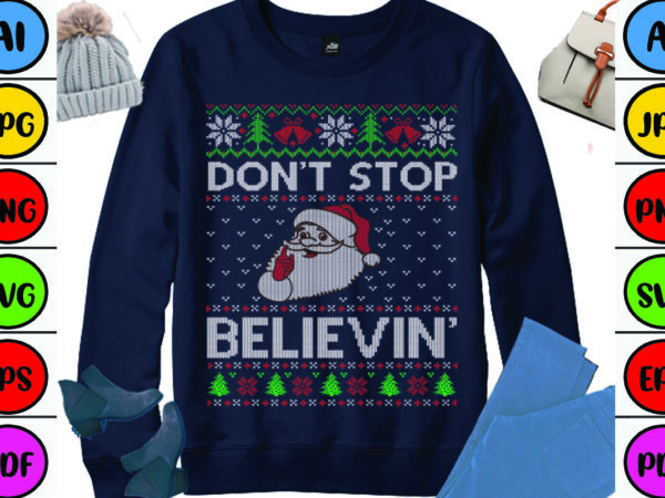 Don’t stop believin’ t shirt vector illustration