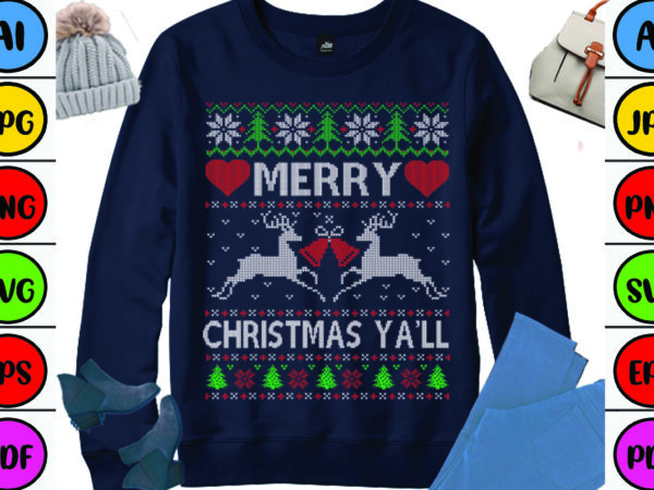 Merry christmas ya’ll t shirt designs for sale