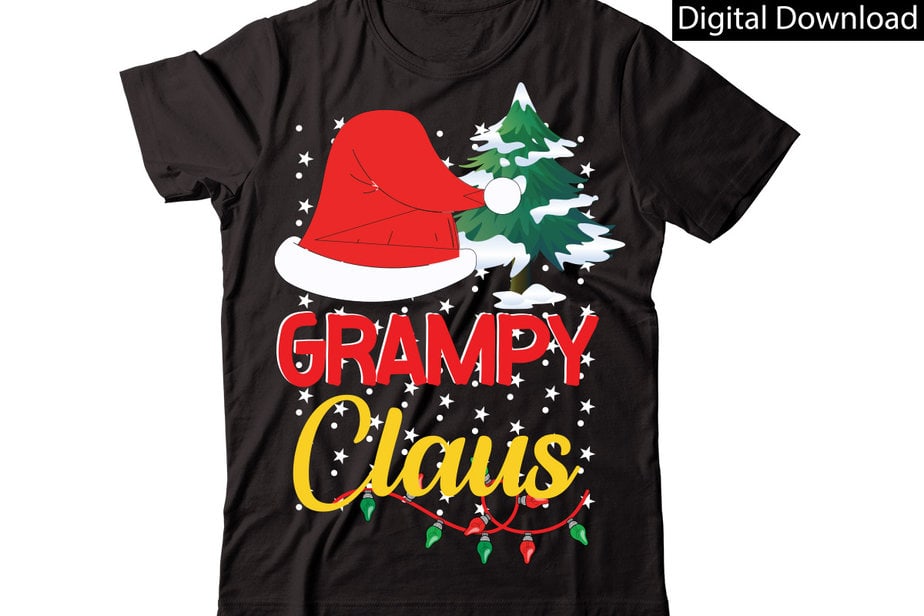 Grampy Claus vector t-shirt designChristmas Sublimation Bundle ...