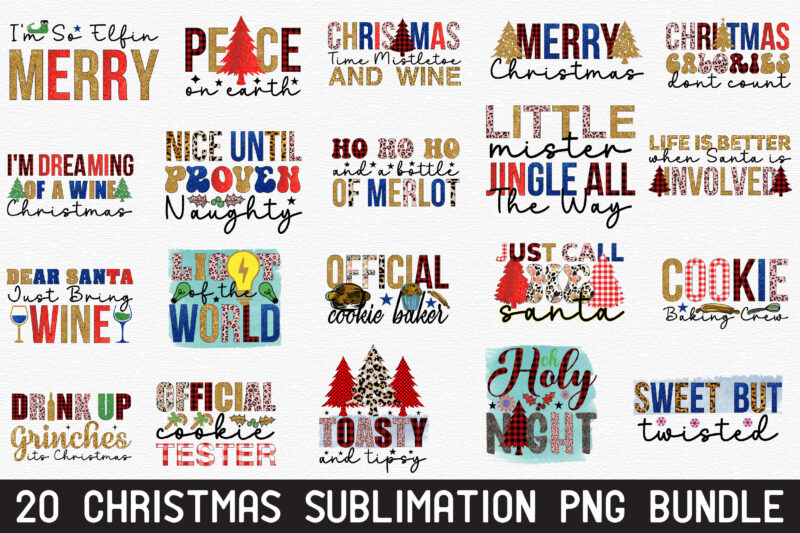 Christmas Sublimation PNG Bundle