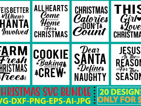 Christmas svg bundle t shirt vector file