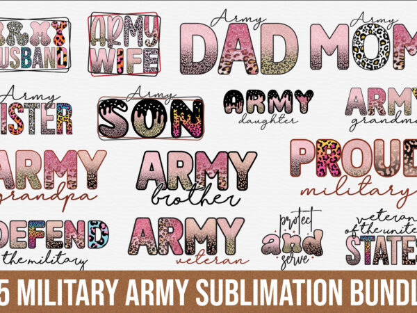 Military army sublimation design bundle