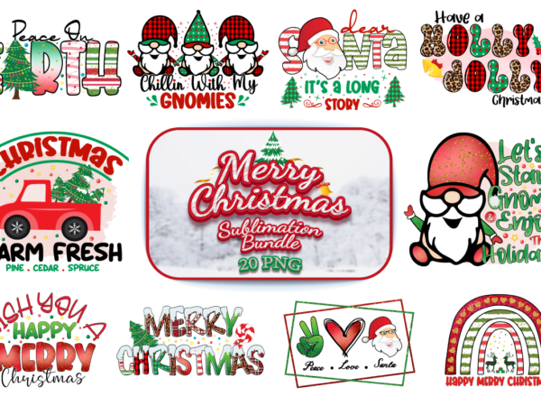 Christmas sublimation bundle t shirt vector file