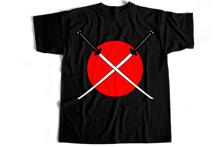 10 Best Selling Samurai T-Shirt Design Bundle For Commercial Use