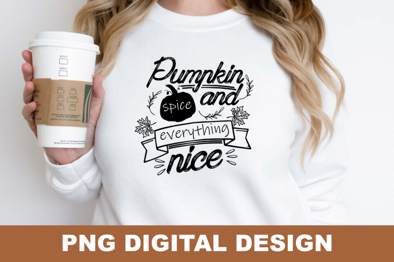 Fall Pumpkin Spice Season PNG Sublimation Design