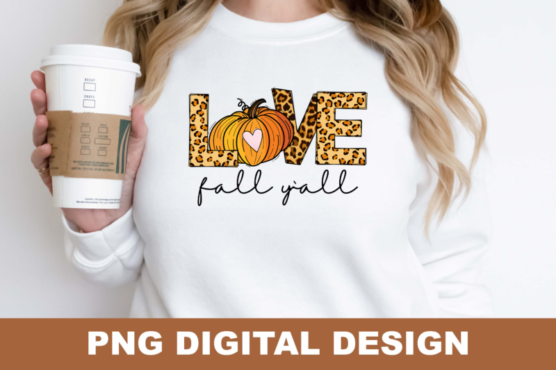 Thankful Fall Pumpkin PNG Sublimation Design