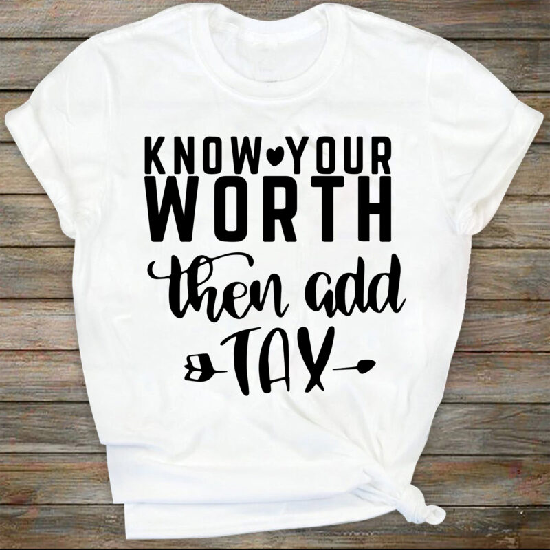 Know Your Worth SVG PNG PDF, Self Love Svg, Motivational Svg, Inspirational Svg, Positive Quote Svg, Mental Health Svg,