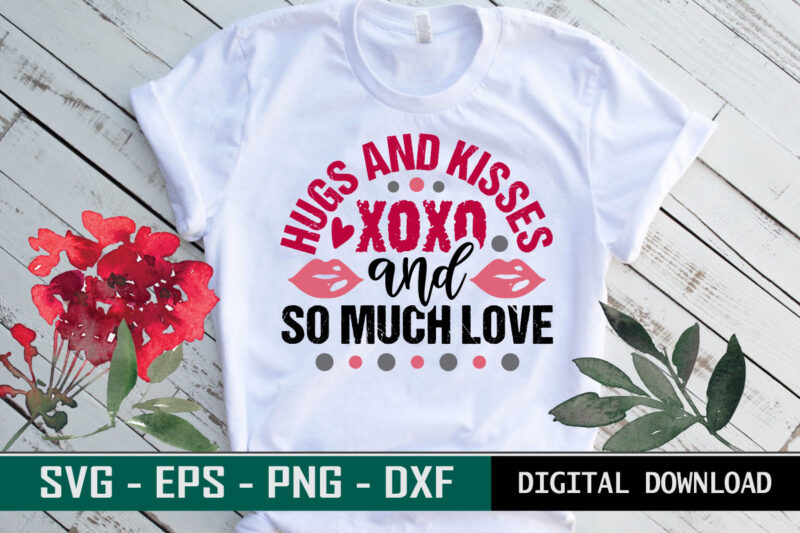 Happy Valentine’s Day XOXO quote SVG T-shirt designs bundle vol.1