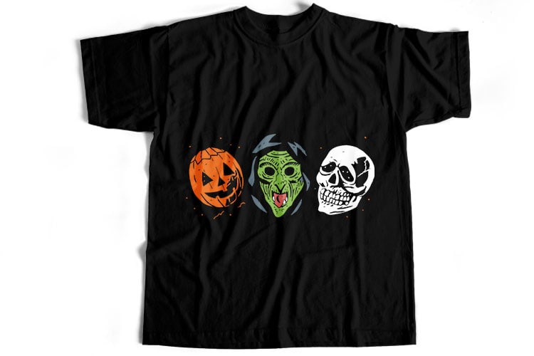 50 Best Selling Halloween and Horror T-Shirt Design Bundle For Commercial Use