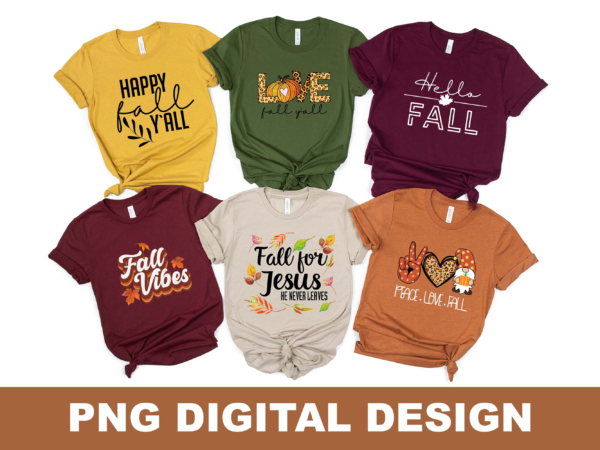 Love fall christian png sublimation design