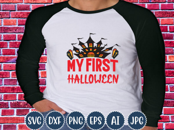 Halloween t-shirt design, my first halloween, matching family halloween outfits, girl’s boy’s halloween shirt,