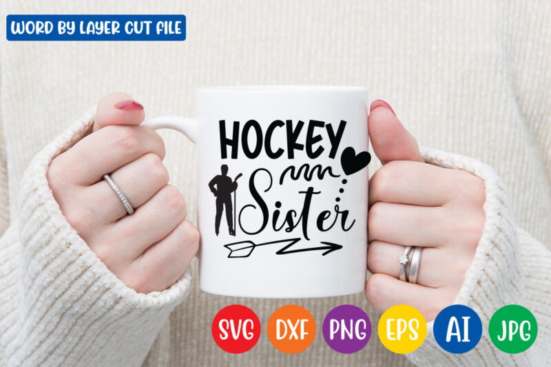 Hockey Sister SVG Vector T-shirt Design