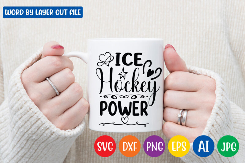 Ice Hockey Power SVG Vector T-shirt Design