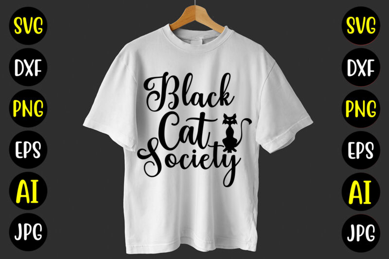 Black Cat Society SVG Cut File