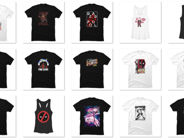 22 deadpool png t-shirt designs bundle for commercial use part 2